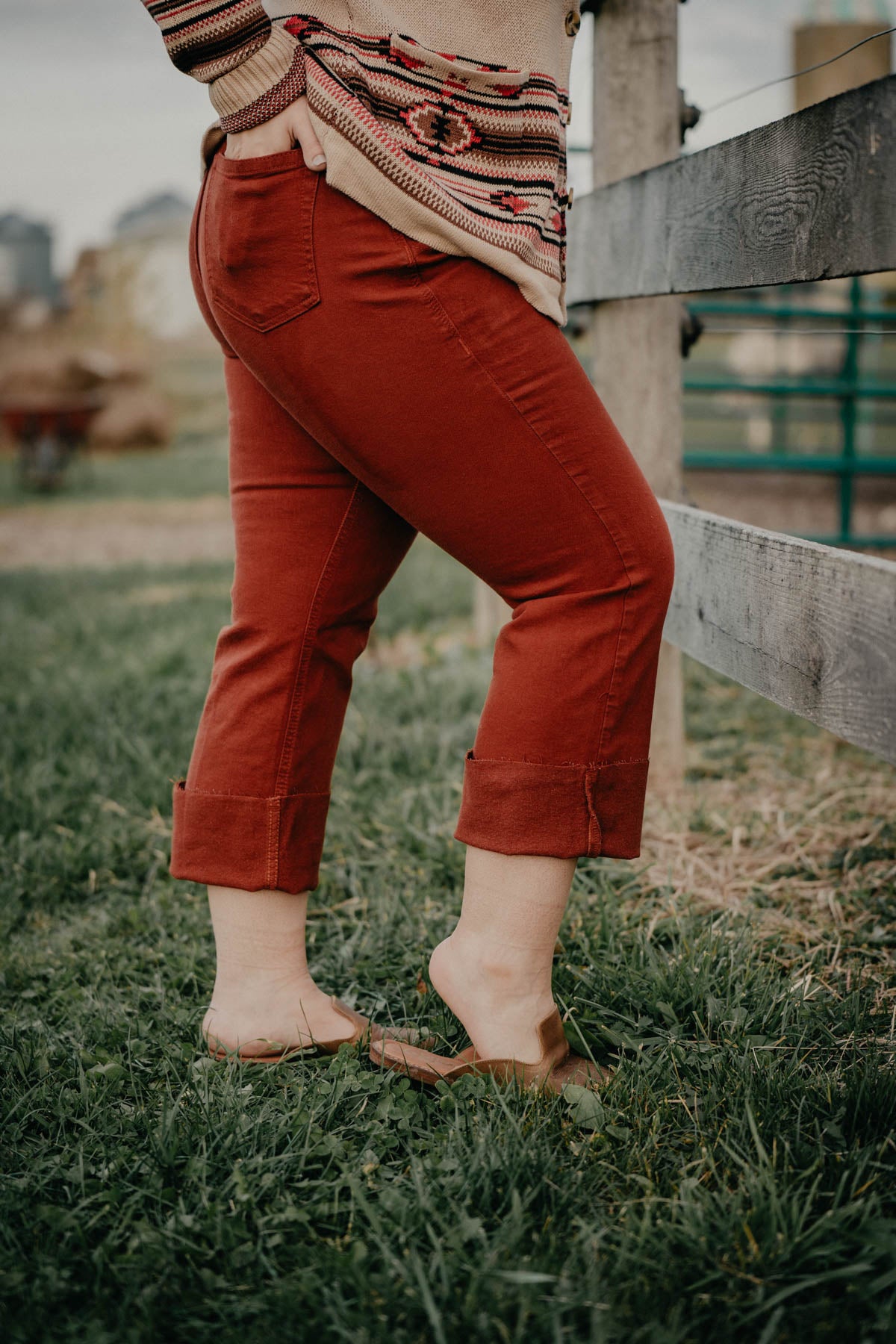 'Dakota' High Rise Rust Kick Flare Jean by Ariat (Sizes 25-34)