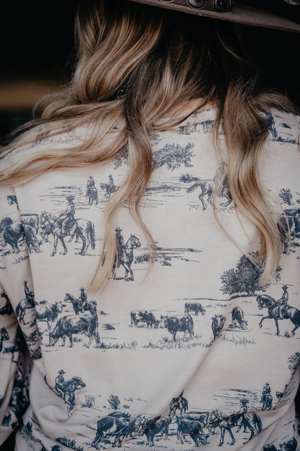‘Fawn’ Vintage Ranch Toil Long Sleeve Shirt  (S-XL)
