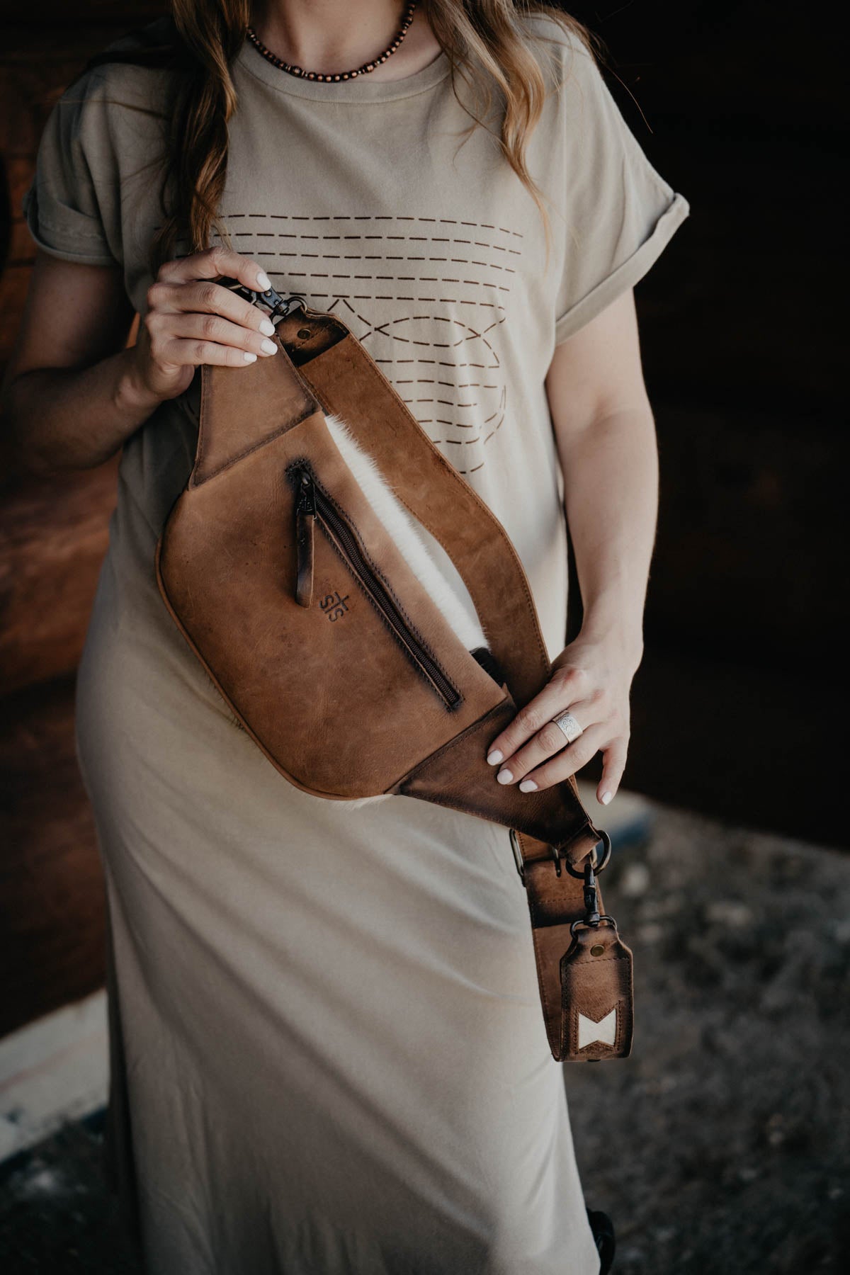 'Hildy' Roswell Cowhide belt bag by STS Ranchwear