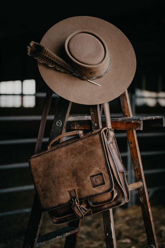 'Foreman' Leather Portfolio / Briefcase by STS Ranchwear