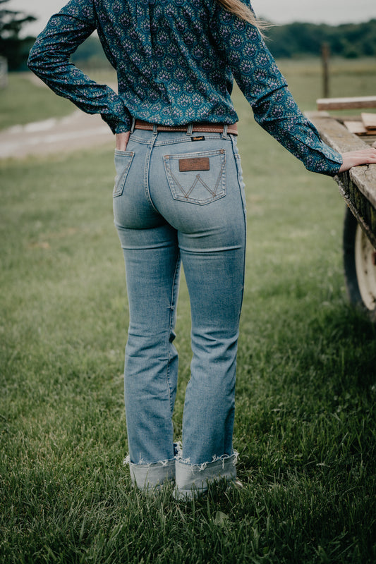 'Wilma' Wrangler Retro High Rise Trouser Jean with Released Hem