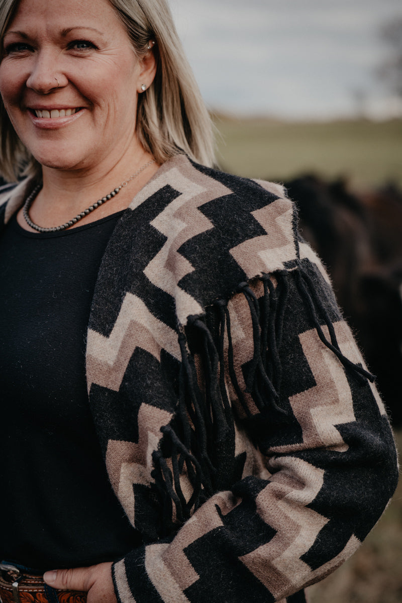 'Janine' Women's Ariat Cardigan Coat with Fringe Detail (XS-XXL)