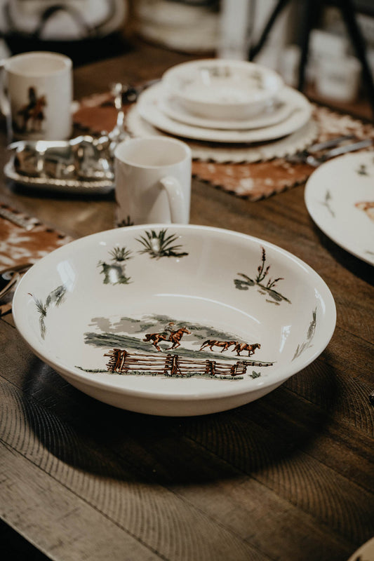 Ranch Life in Colour Ceramic Serving Bowl