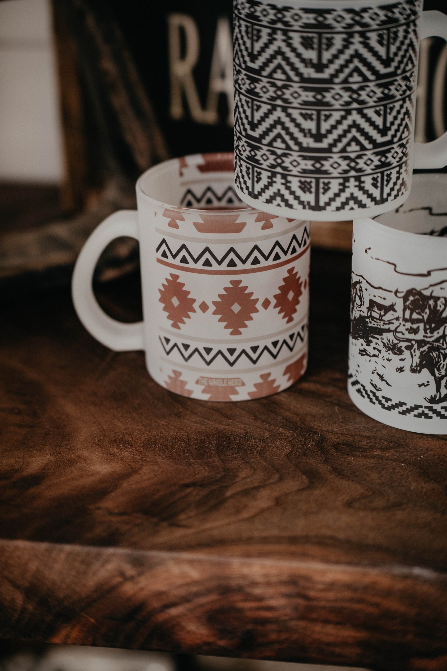 Frosted Glass Mugs (4 Designs)
