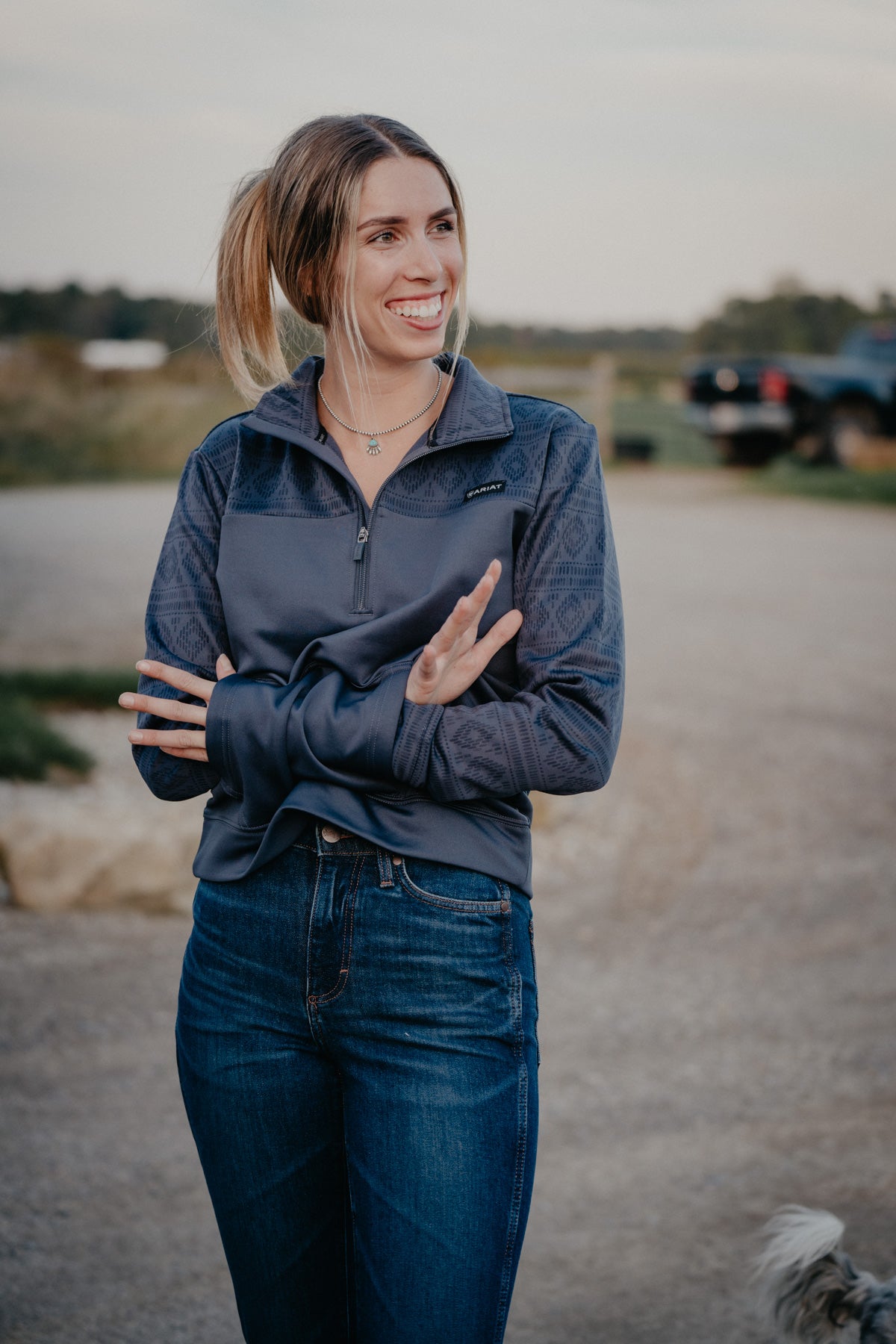 'Shanny' Women's Tek Fleece 1/4 Zip by Ariat (XS - XXL).