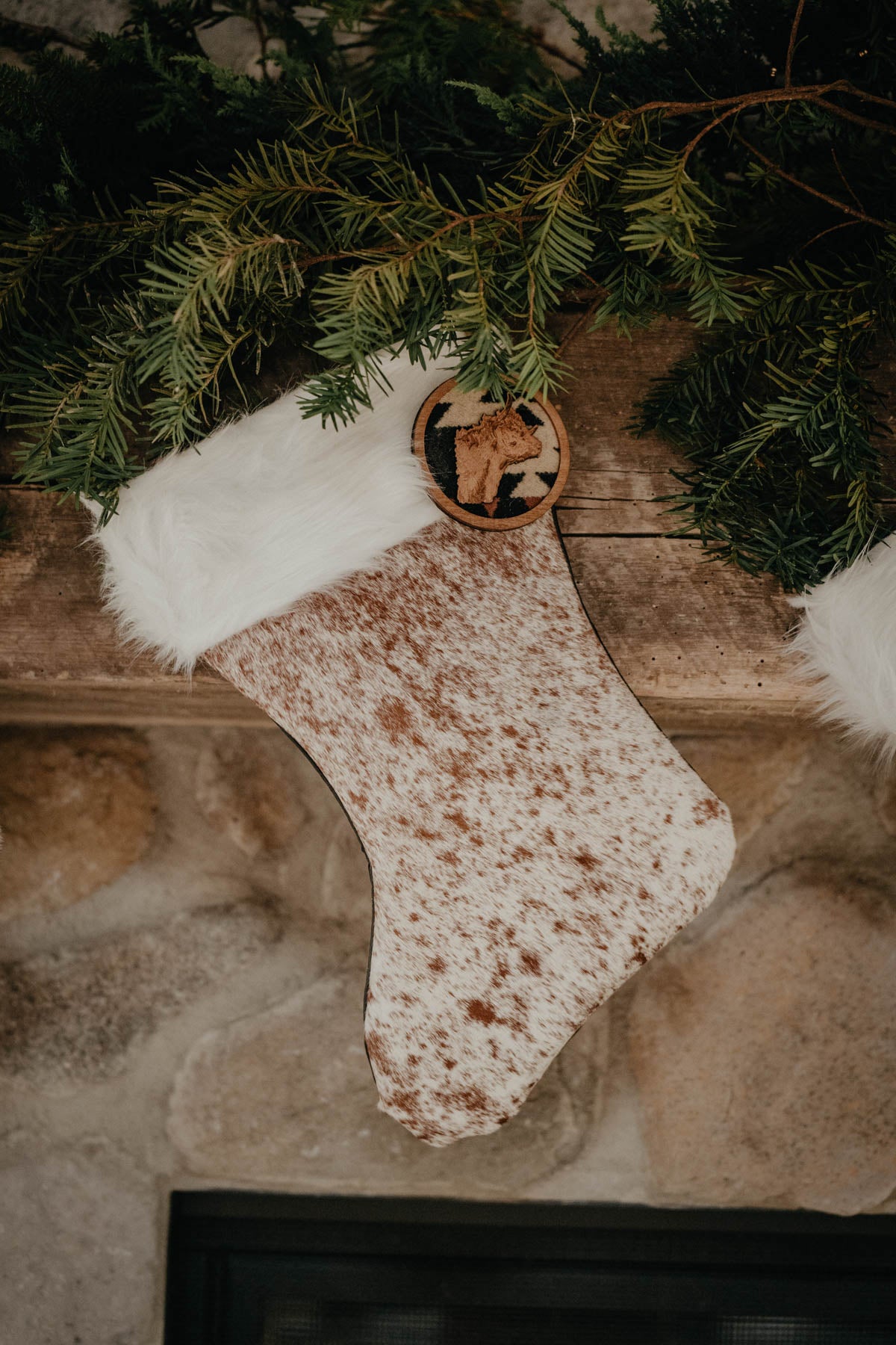 Handmade Cowhide Christmas Stockings