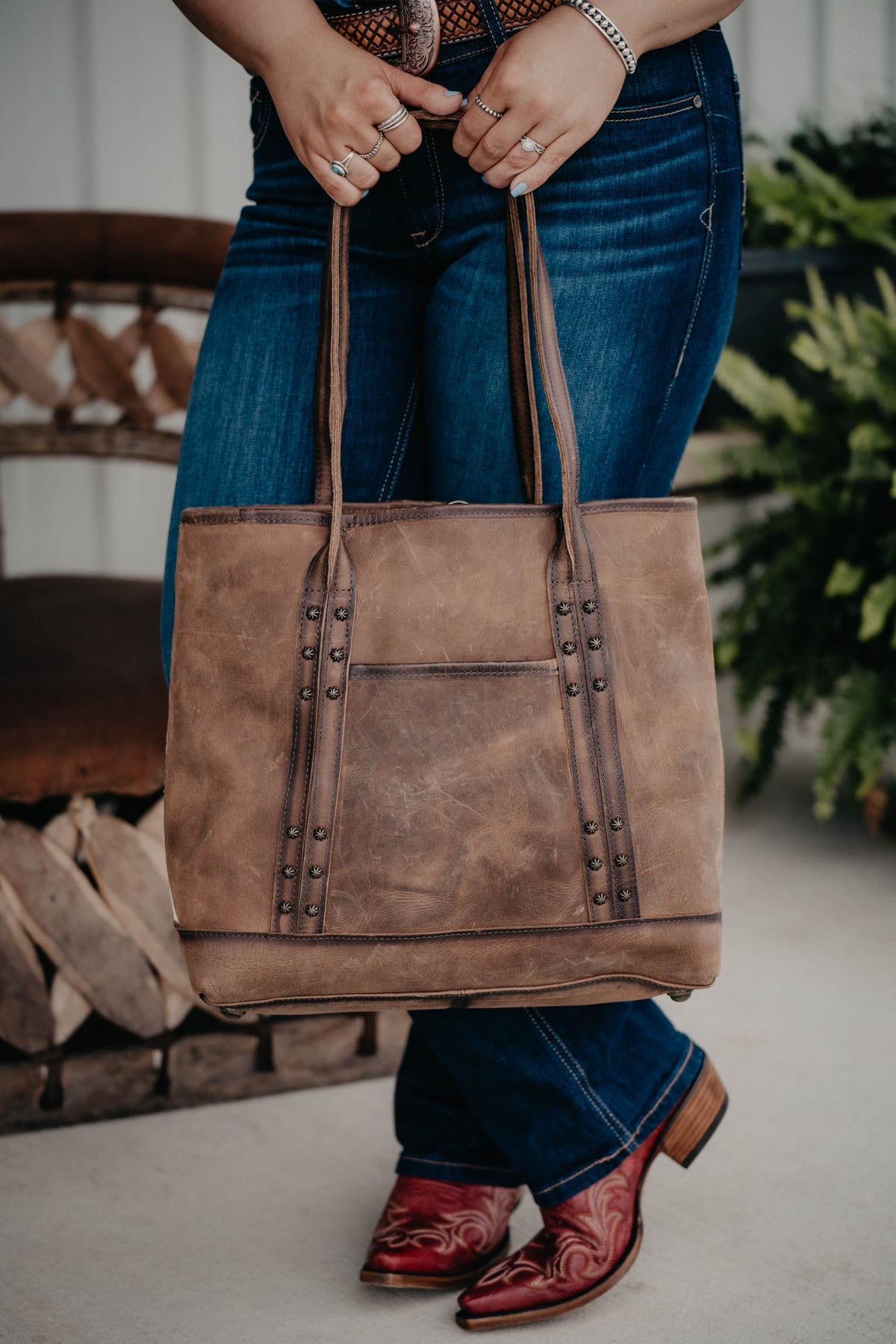 Roswell Cowhide Tote by STS Ranchwear