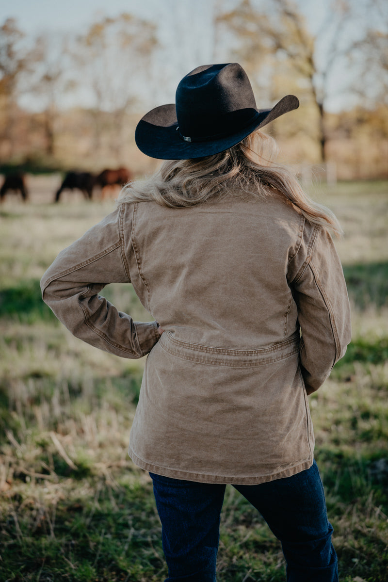 'Blake' Women's Work Wear Brown Canvas Barn Jacket by Kimes Ranch (S-XXL)