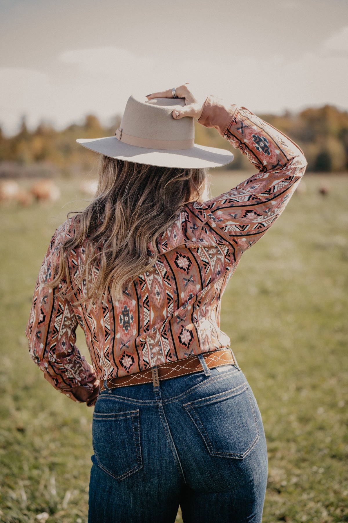 'Straight Up Sideways' Wrangler x Lainey Checotah Snap Shirt (XS-XL)