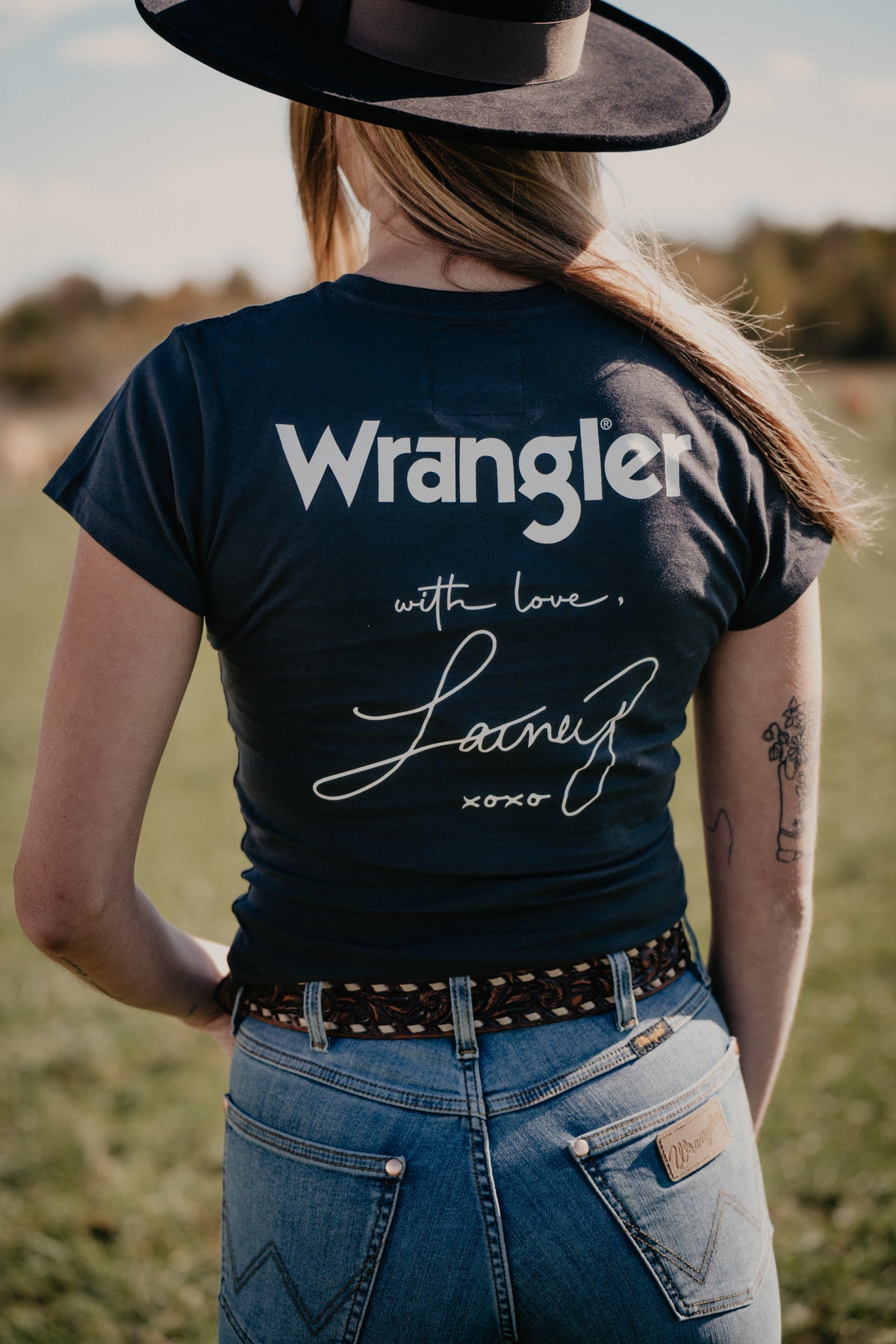 'Hang Tight Honey' Wrangler x Lainey Shrunken Love Tee (S-XL)