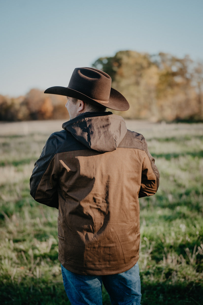 'Roman' Men's 2-Tone Brown Hooded Soft Shell CINCH Jacket (S-XXL)