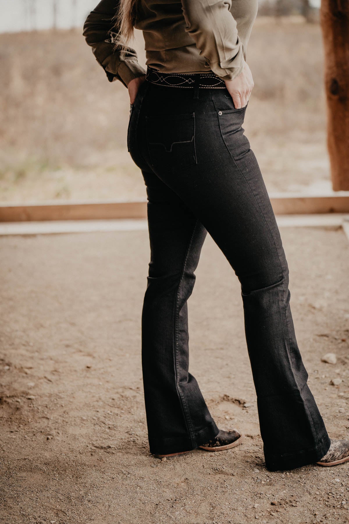 Jennifer Flare Jean by Kimes Ranch (BLACK WASH)