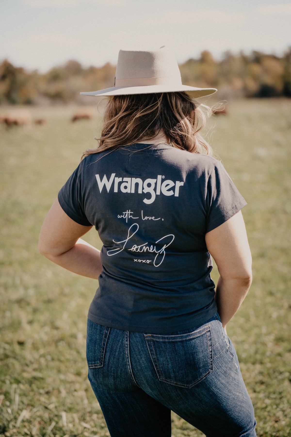 'Hang Tight Honey' Wrangler x Lainey Shrunken Love Tee (S-XL)