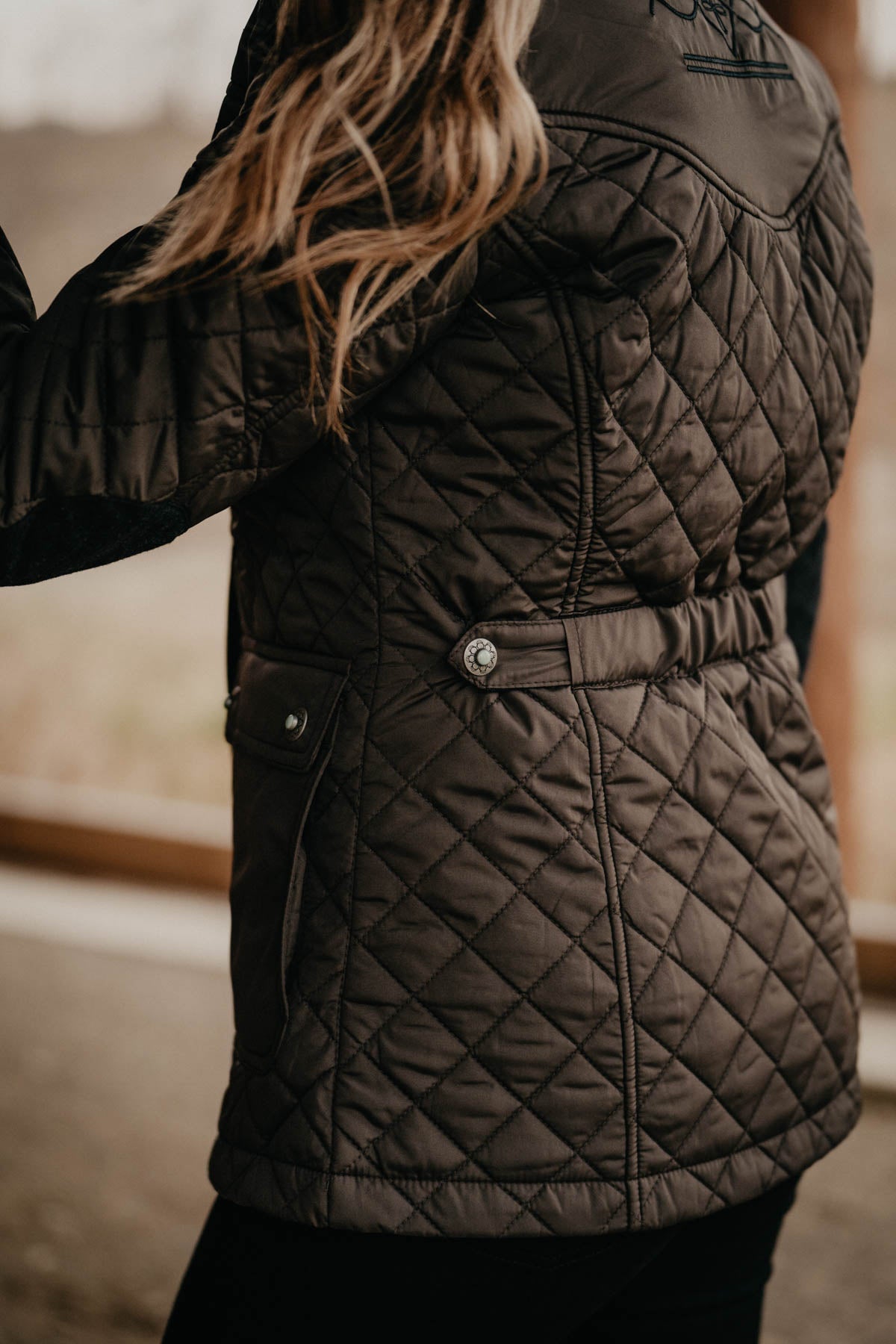 'Denali' Quilted Jacket in Gunmetal by Madison Creek (S-XXL)