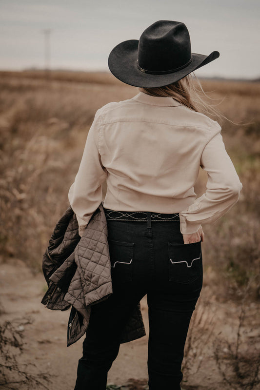 'Claire' Blouse by Madison Creek (Ivory XS & L ONLY)