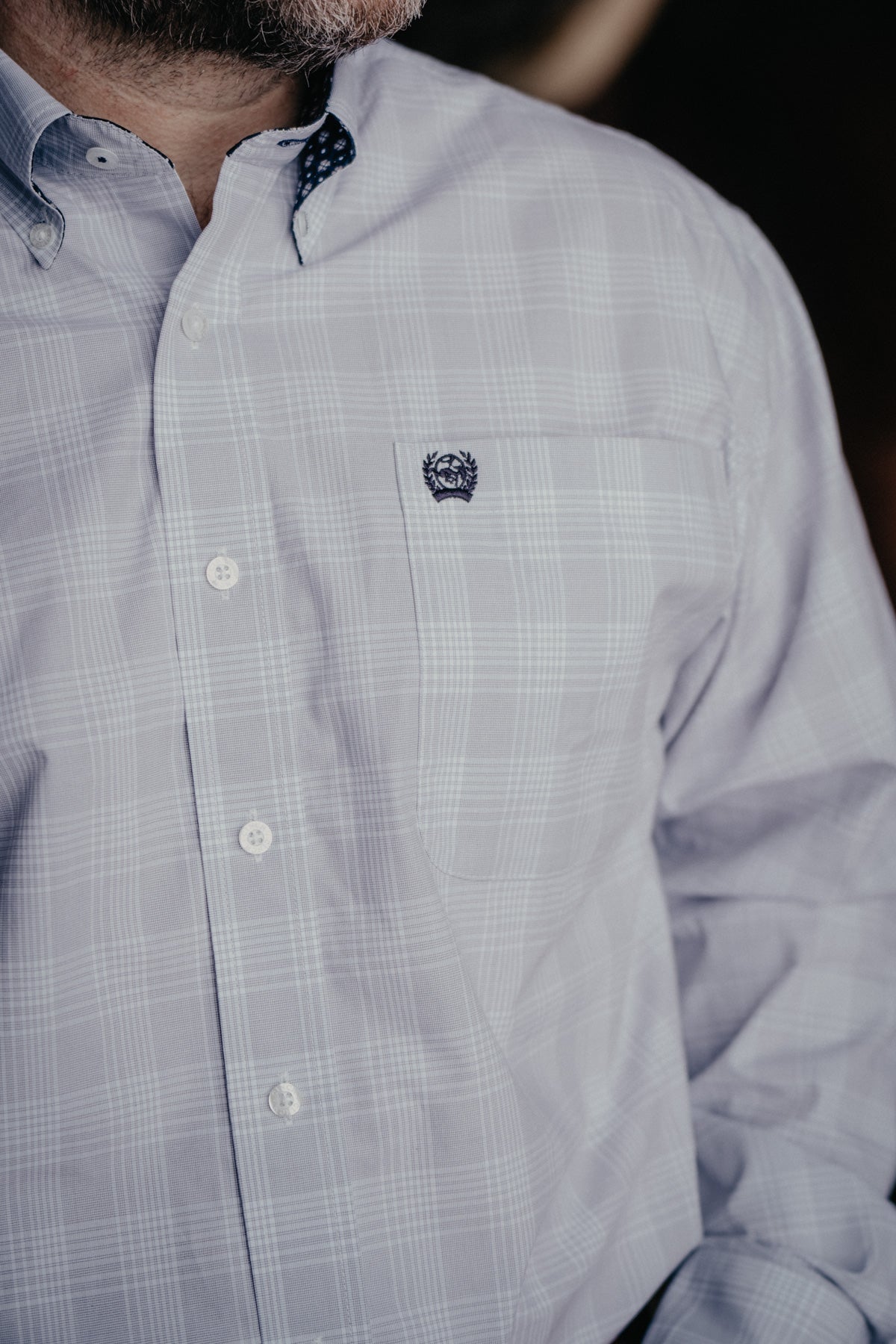 'Walker' CINCH Grey Plaid CINCH Men's Button Up (XS-XXL)