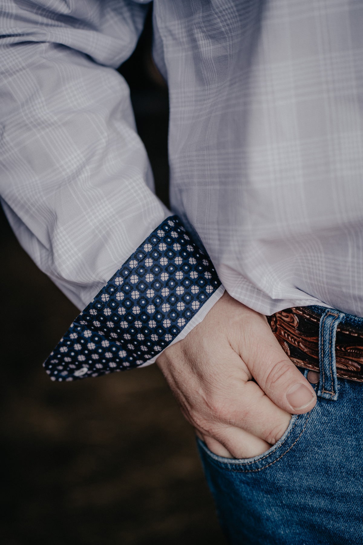 'Walker' CINCH Grey Plaid CINCH Men's Button Up (XS-XXL)