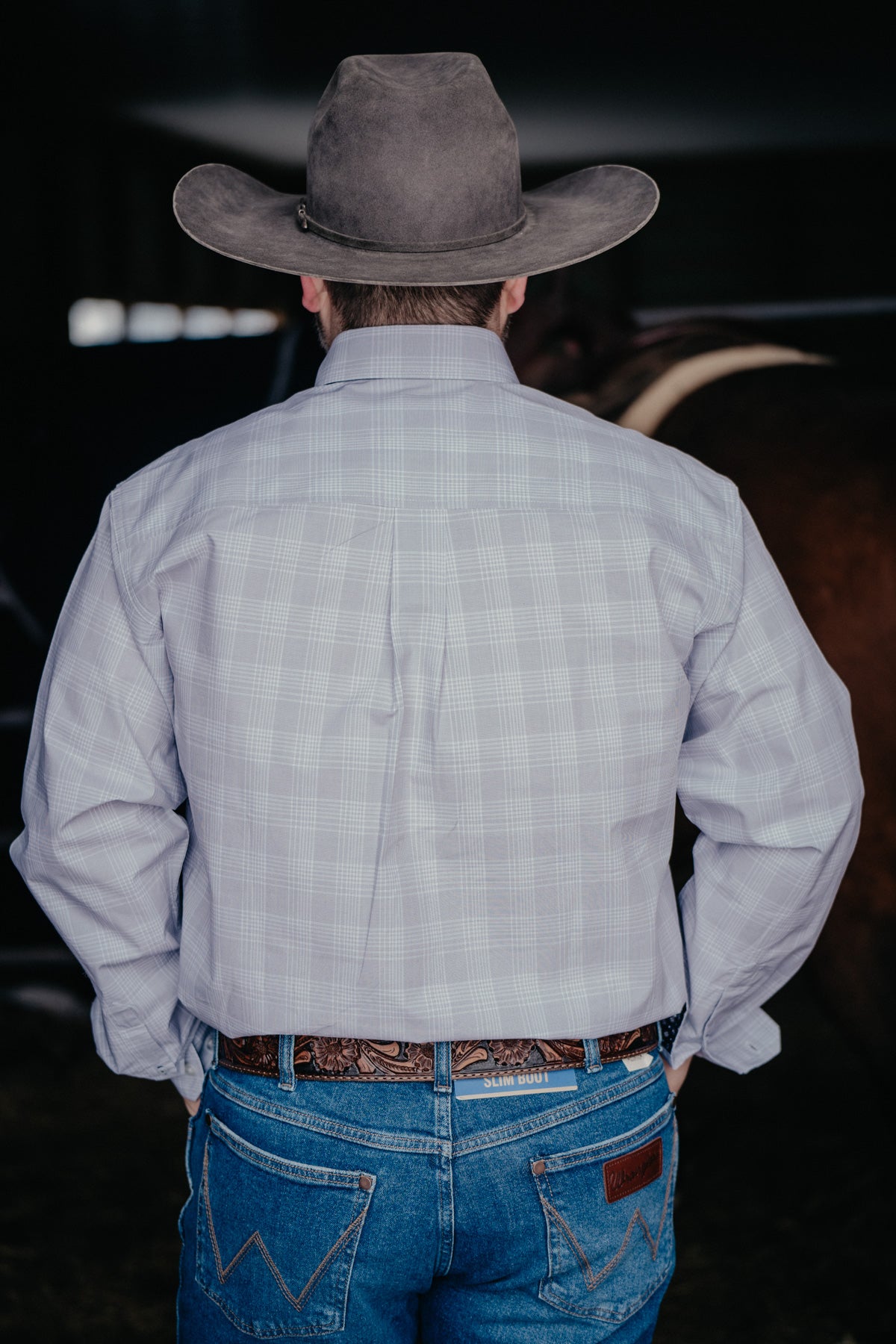 'Walker' CINCH Grey Plaid CINCH Men's Button Up (XS-XXL)