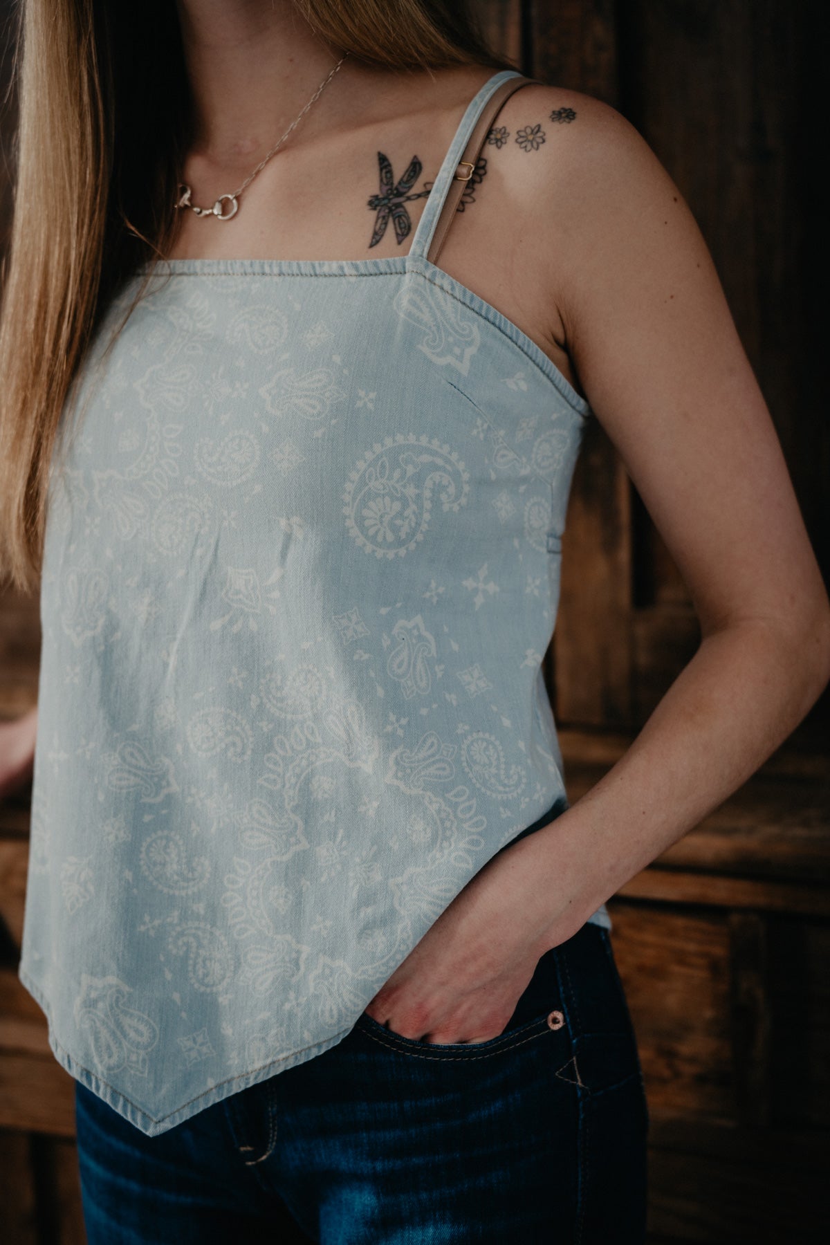 'Madison' Women's Denim Bandana Top (S-XXL)