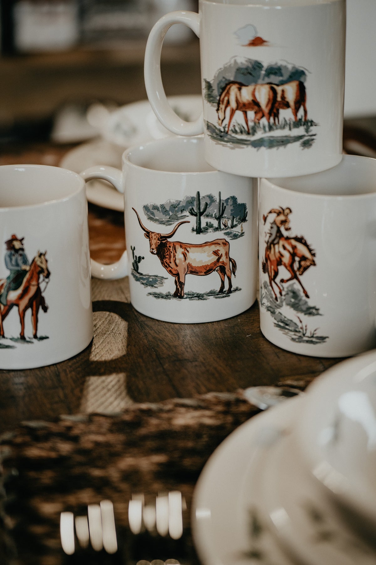 'Ranch Life' (In Colour) Oversized Ceramic Mugs (4 Designs)