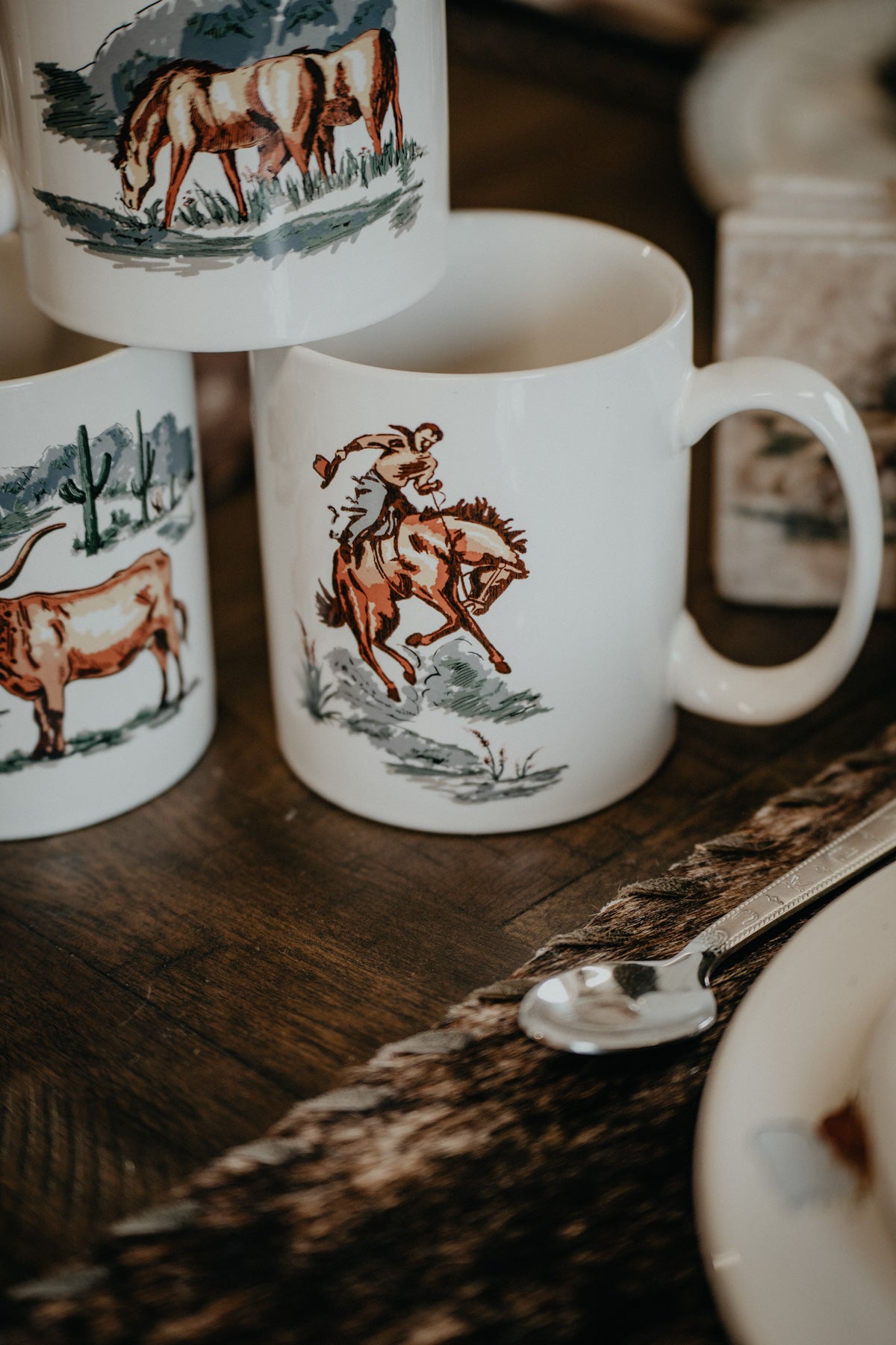 'Ranch Life' (In Colour) Oversized Ceramic Mugs (4 Designs)
