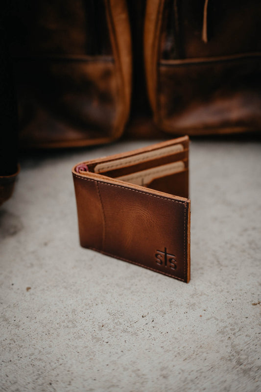 'Tuscan' Men's Leather Bifold II Wallet by STS Ranchwear