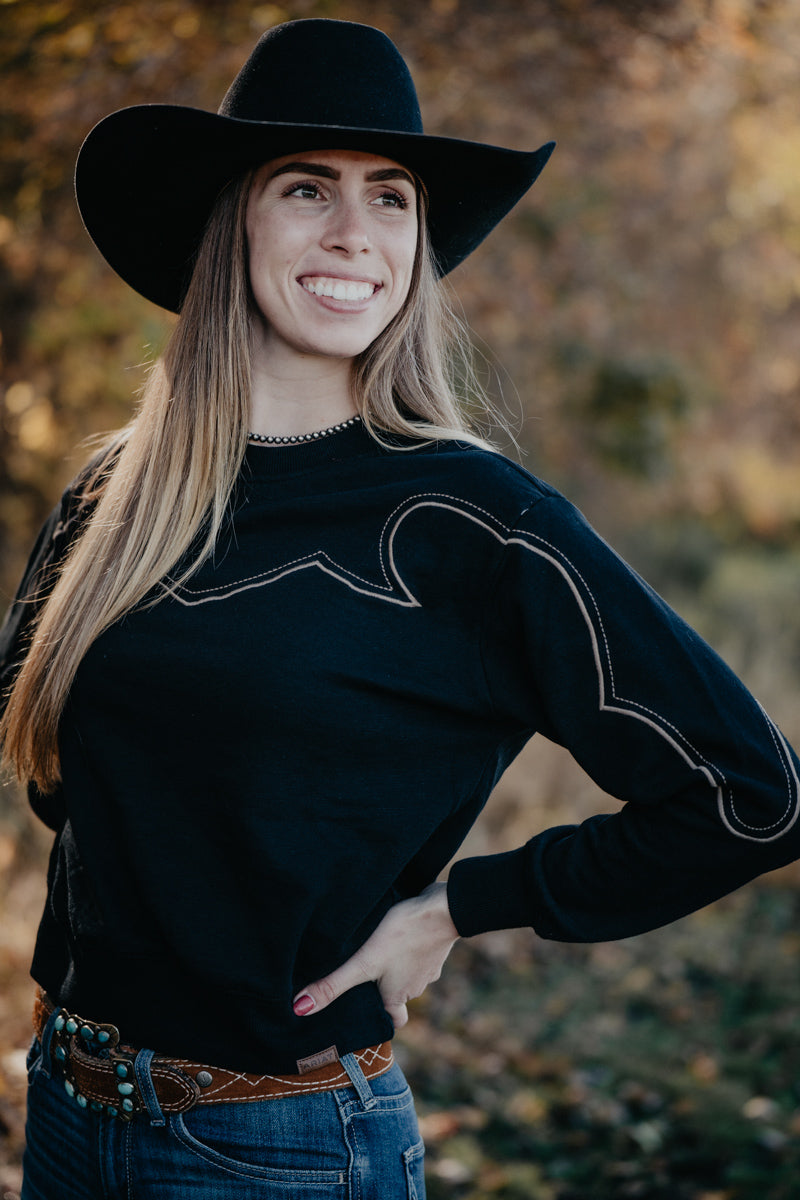 'Hickory' Women's Black Sweatshirt by Ariat (XS-XXL)