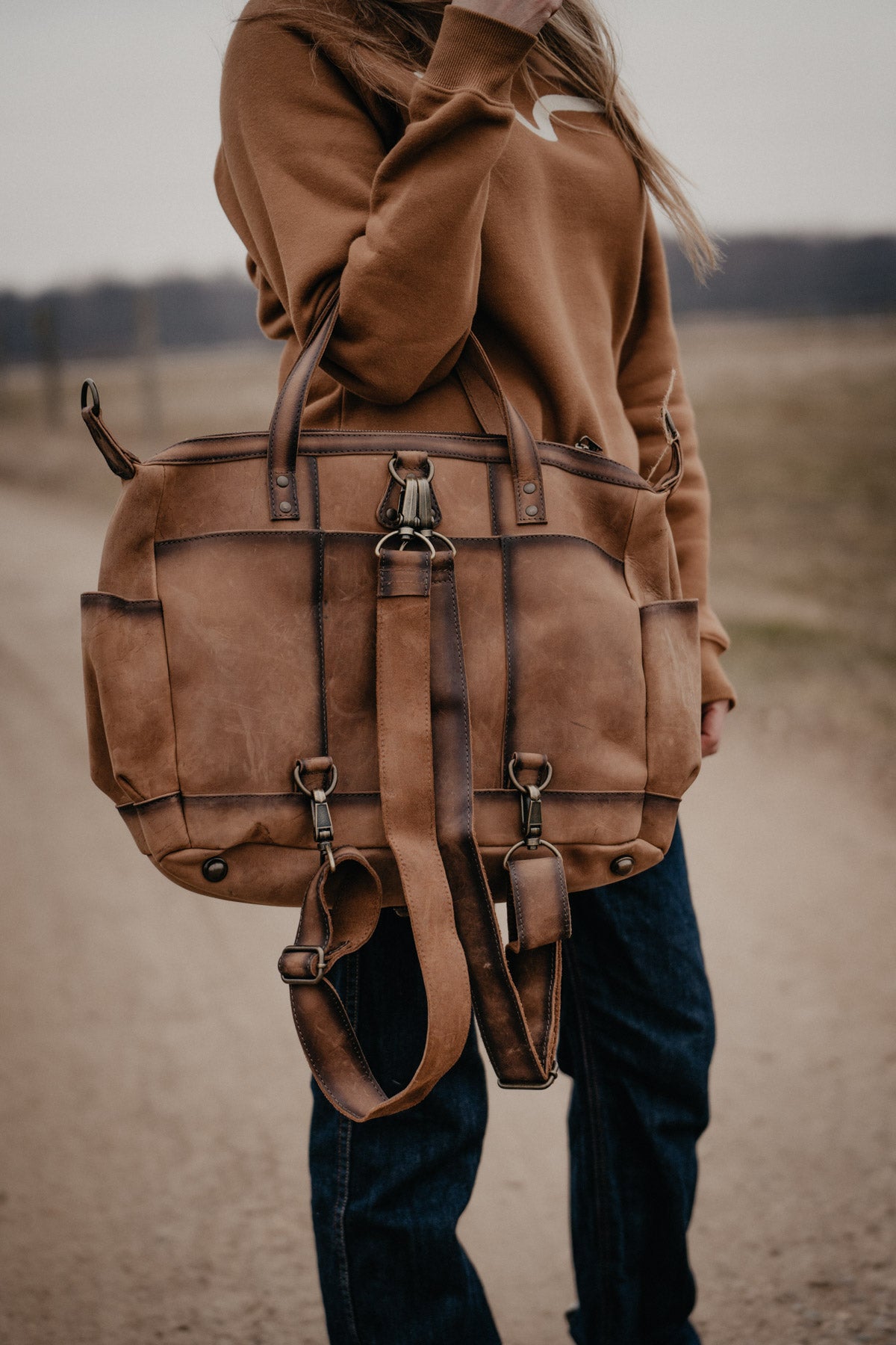 'Amelia' Cowhide Multipurpose Backpack / Diaper Bag by STS Ranchwear