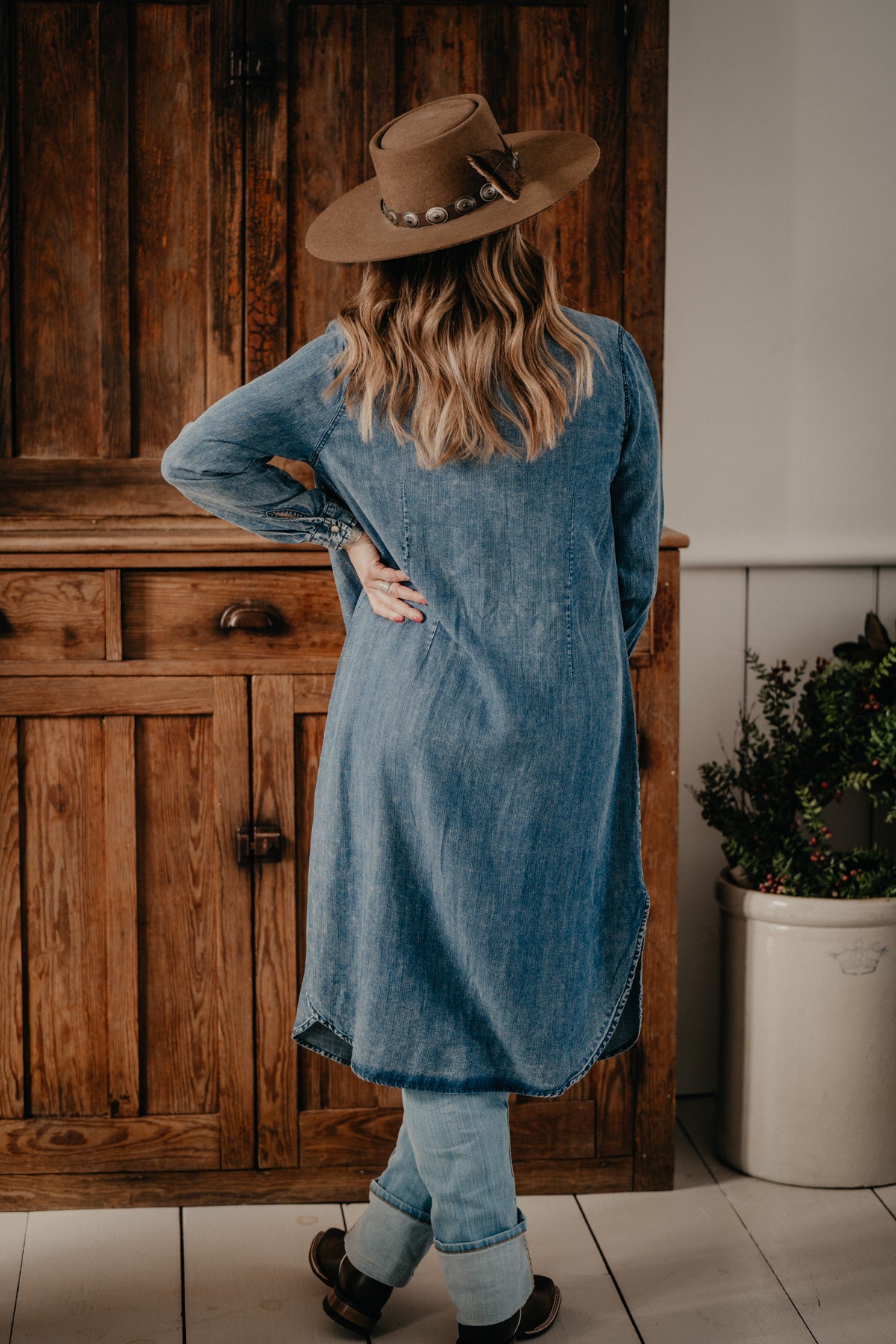 'Silverton' Denim Duster Dress (S-XXL)