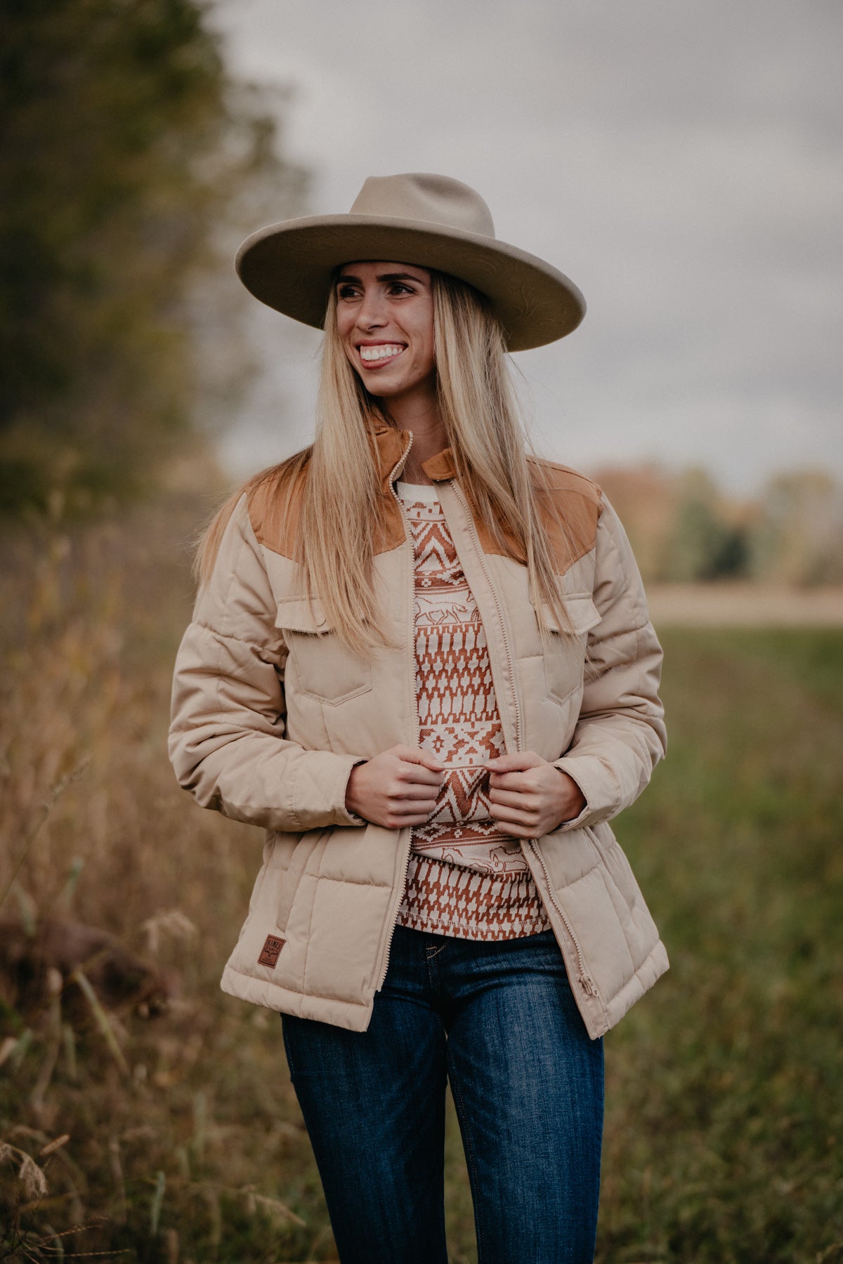 'Wyldfire' Tan Women's Quilted Jacket by Kimes Ranch (M & L Only)