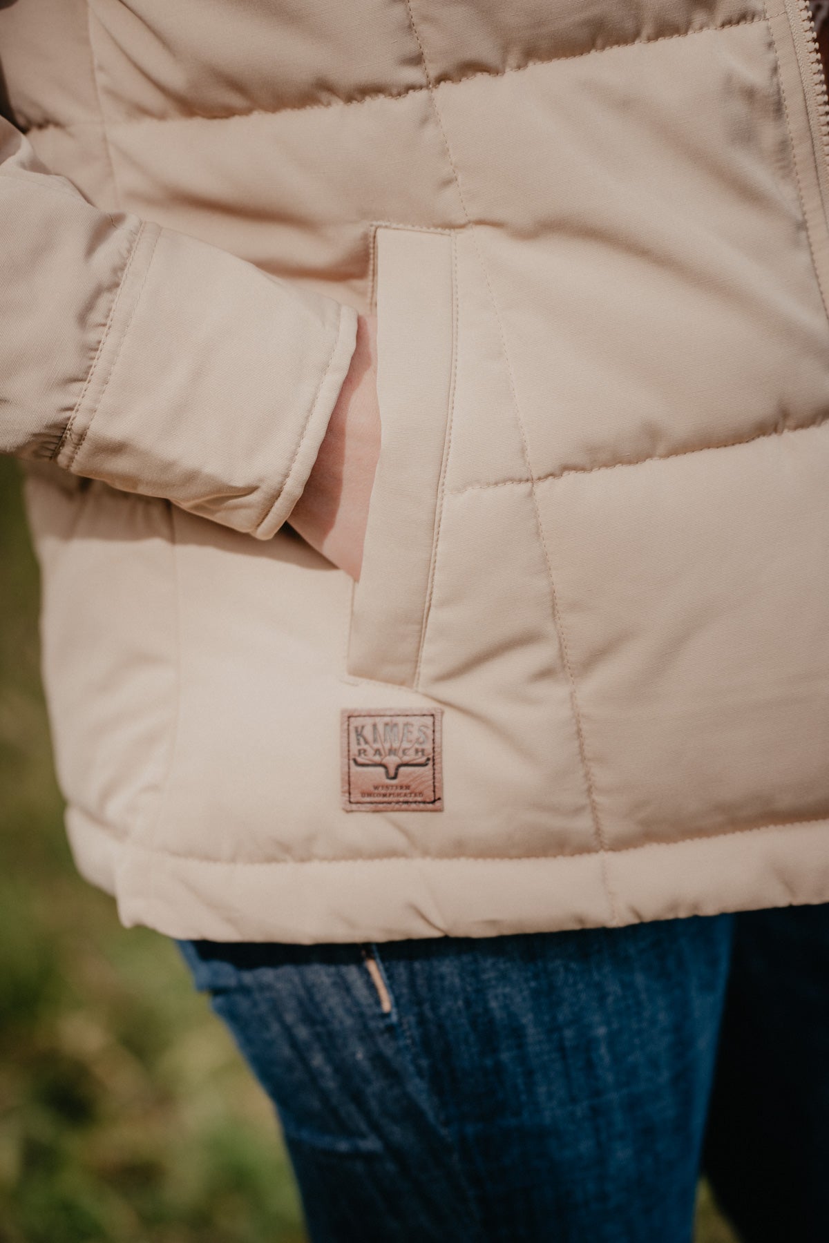 'Wyldfire' Tan Women's Quilted Jacket by Kimes Ranch (M & L Only)