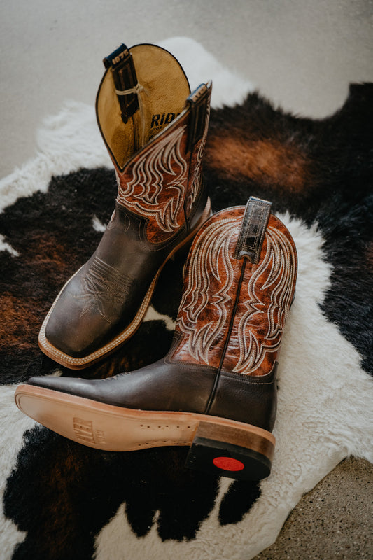 11" ‘Chase’ Brown Men's Hyer Cowboy Boot (Sizes 8.5-12/ D & EE Width)