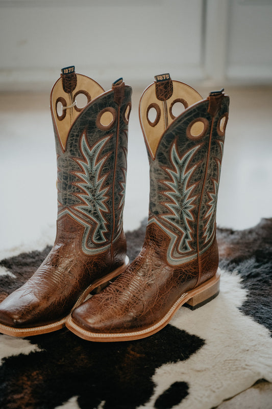 13" 'Walton' Brown Men's Hyer Cowboy Boots (Size 9-12/ D & EE Widths)