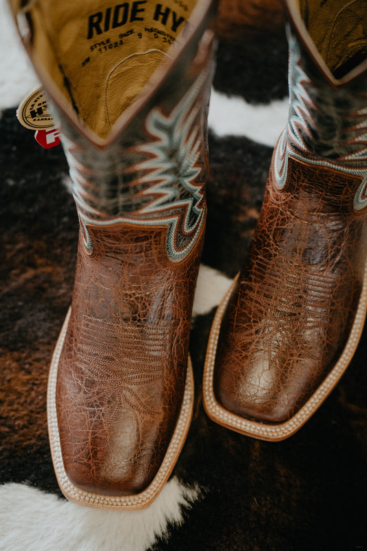 13" 'Walton' Brown Men's Hyer Cowboy Boots (Size 9-12/ D & EE Widths)