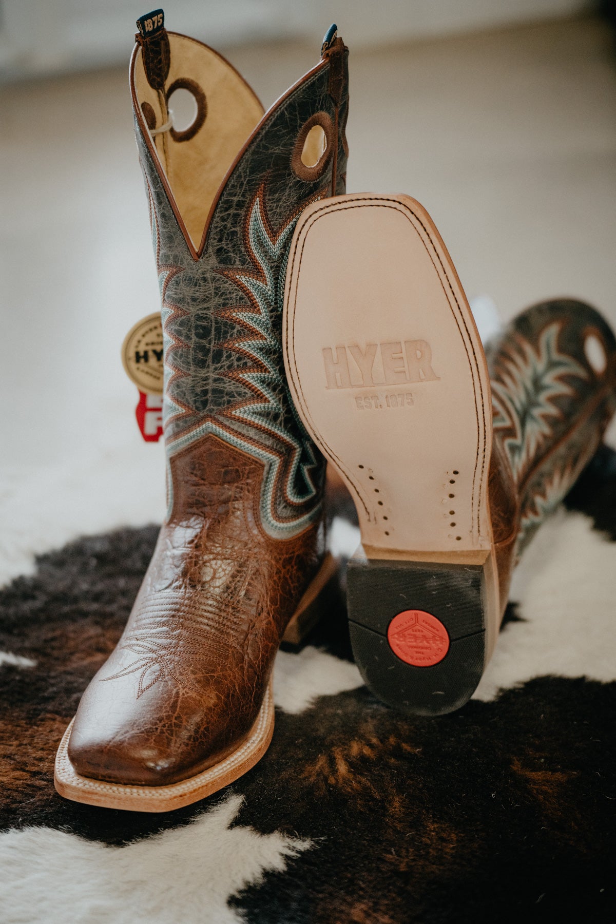 13" 'Walton' Brown Men's Hyer Cowboy Boots (Size 9-12/ D & EE Widths)