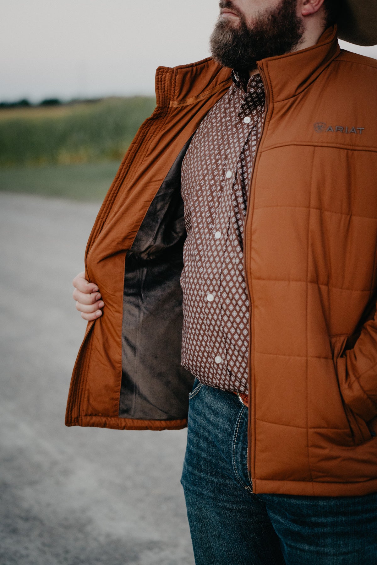 'Crius' Men's Insulated Jacket by Ariat {Chestnut}