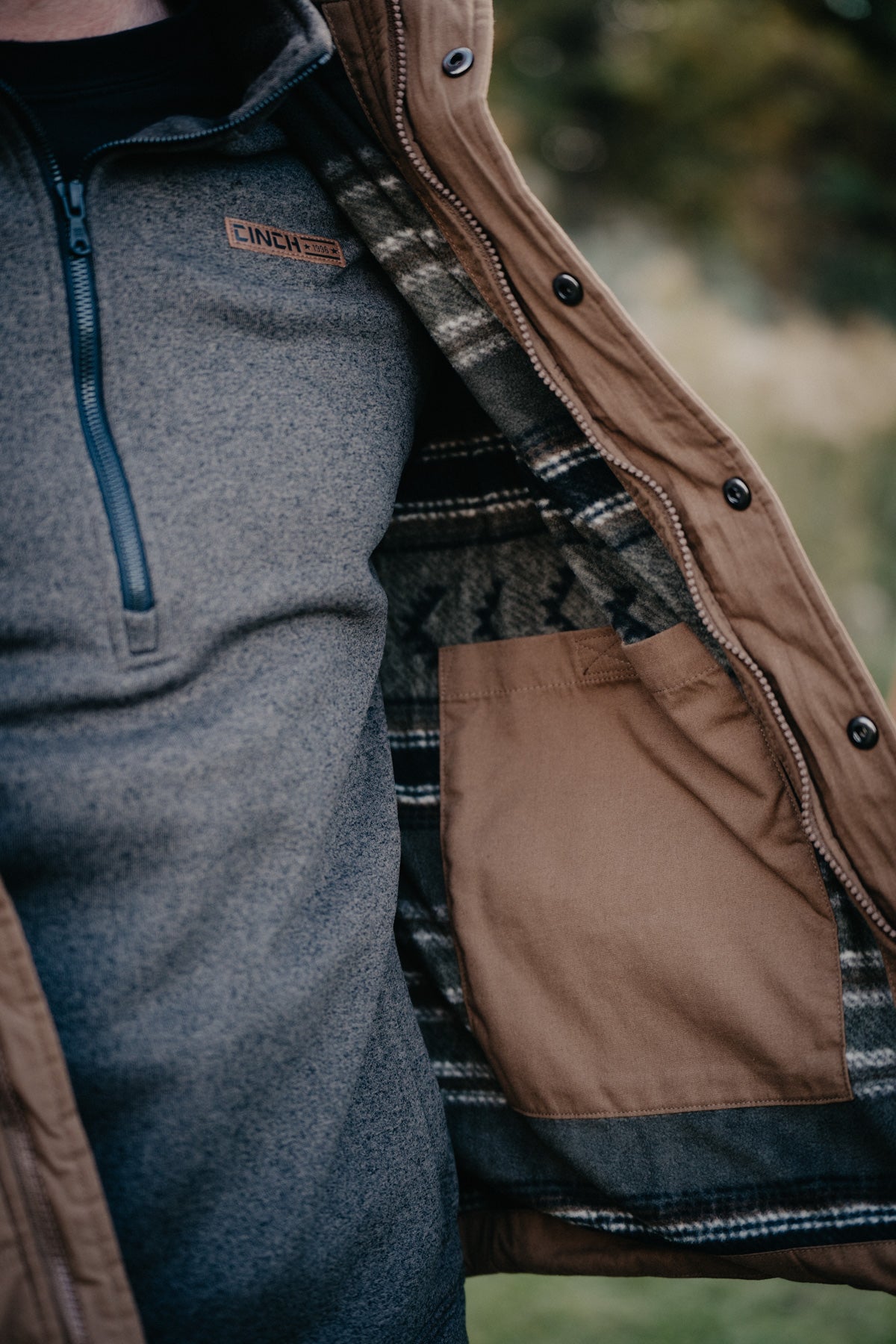 'Steve' Men's CINCH Quilted Vest Brown (XS-XXL)