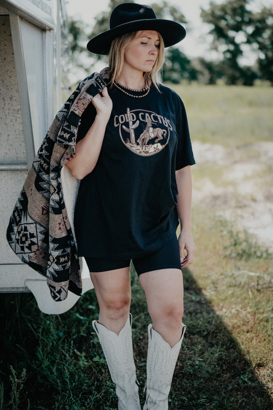 'Wild n' Wooly' CC Cowgirl Exclusive Graphic T {New BLACK}