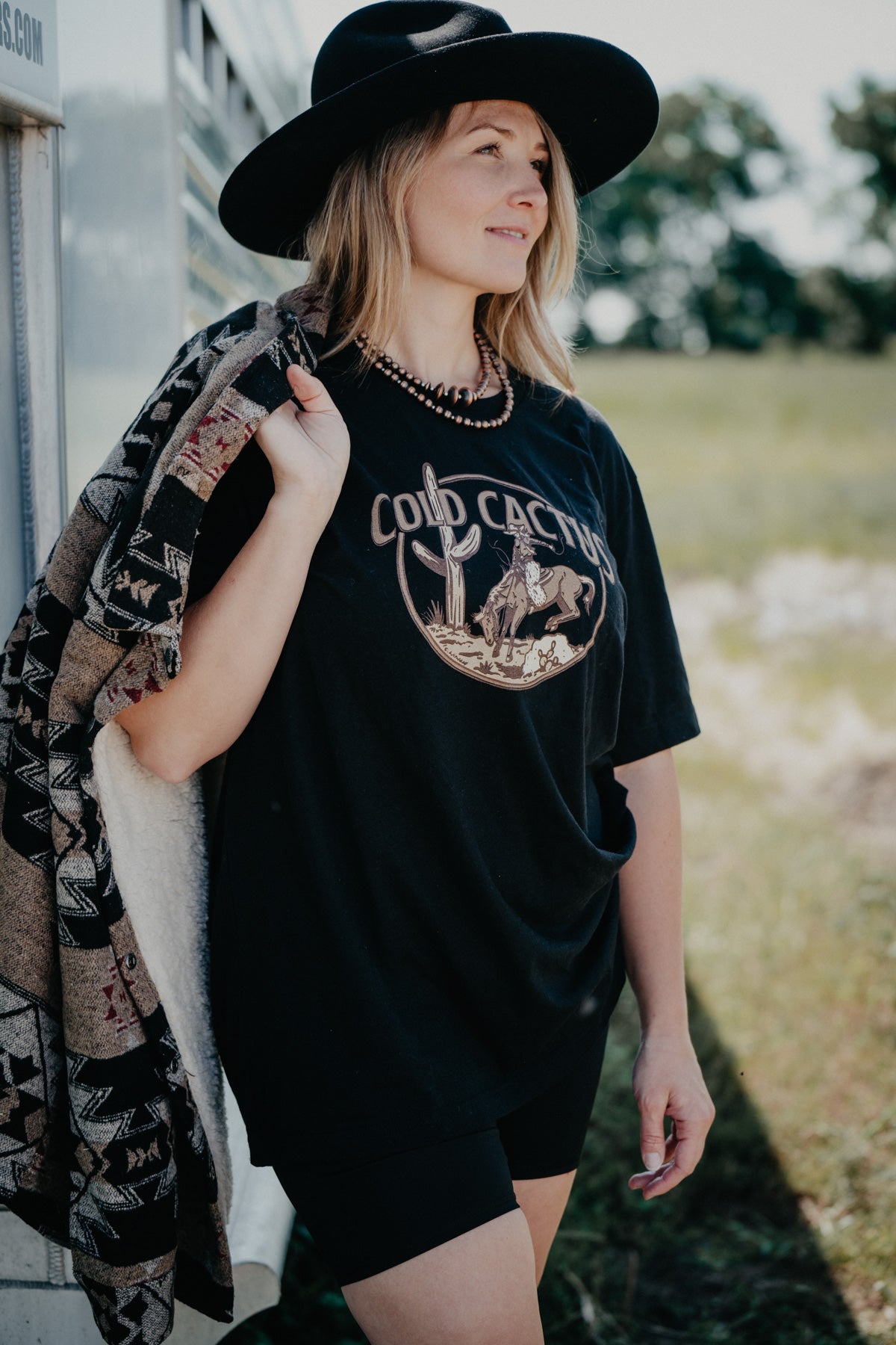 'Wild n' Wooly' CC Cowgirl Exclusive Graphic T {New BLACK}