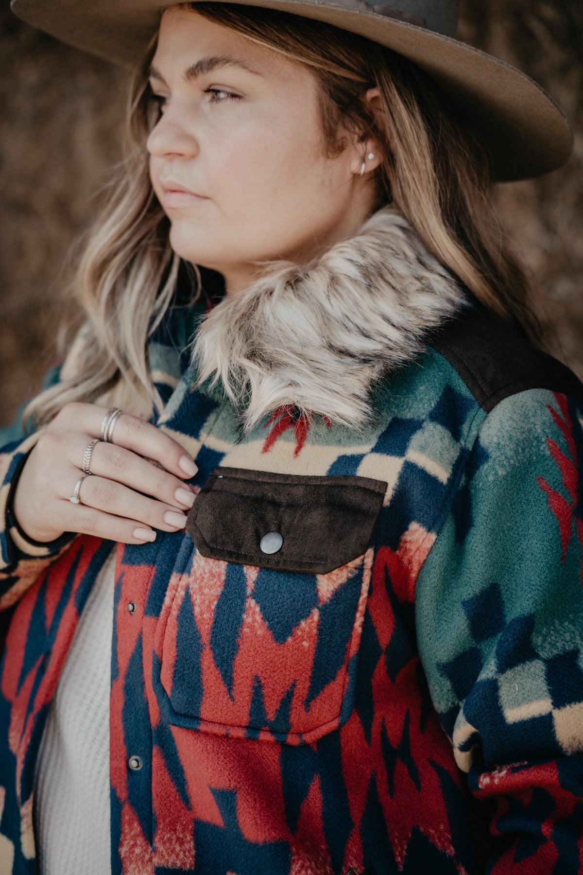 Navy faux fur collar on sale coat