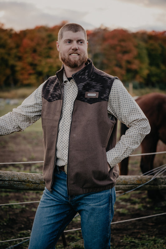 'Cooper' Men's CINCH Brown Wooly Vest (S-XXL)