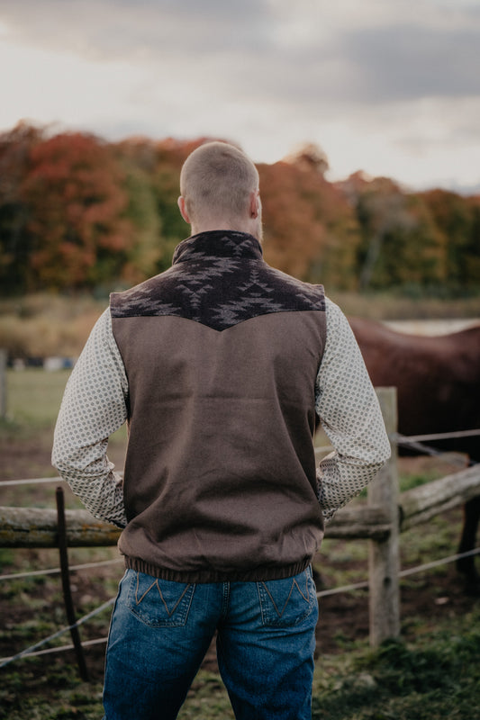 'Cooper' Men's CINCH Brown Wooly Vest (S-XXL)