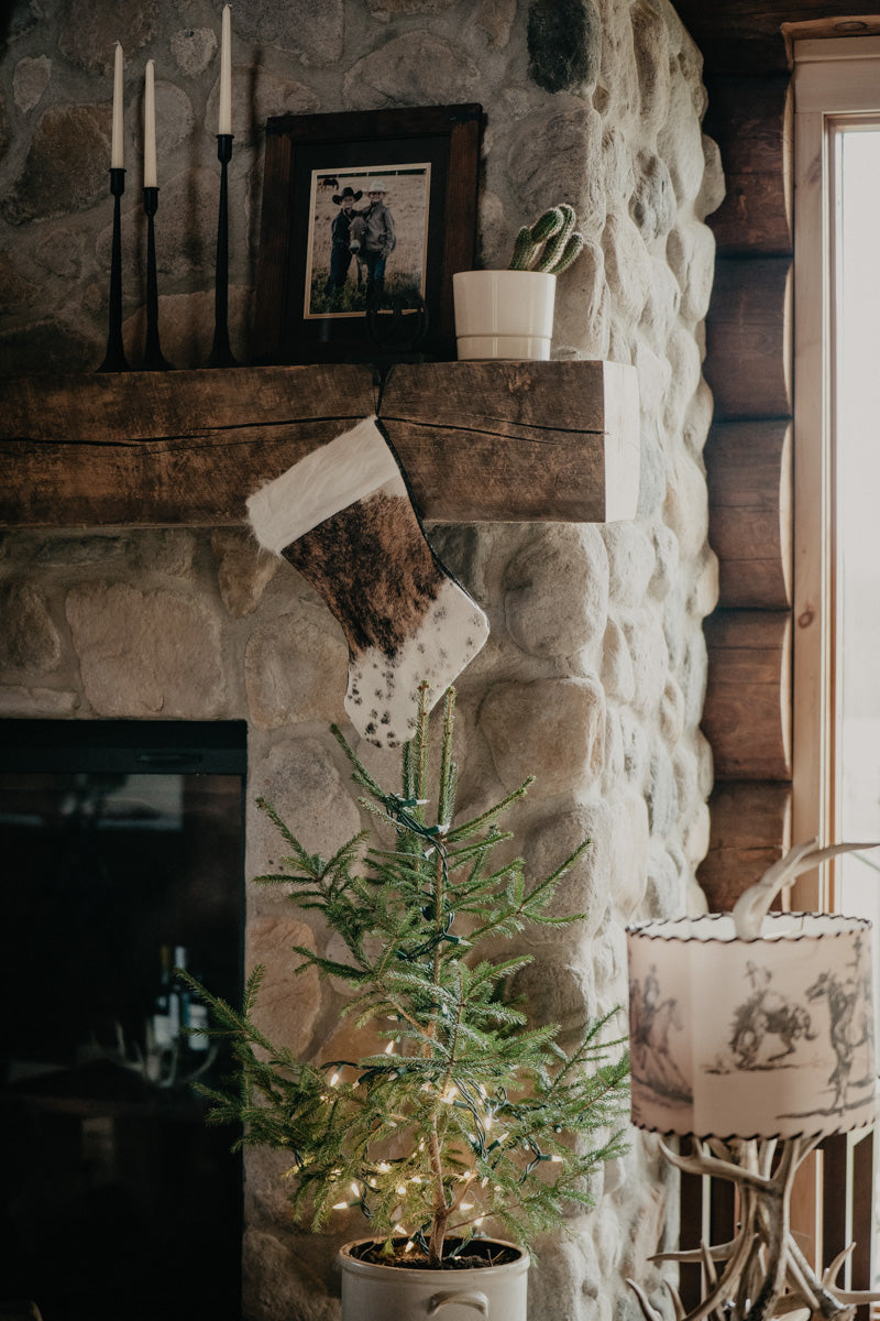 Handmade Cowhide Christmas Stockings