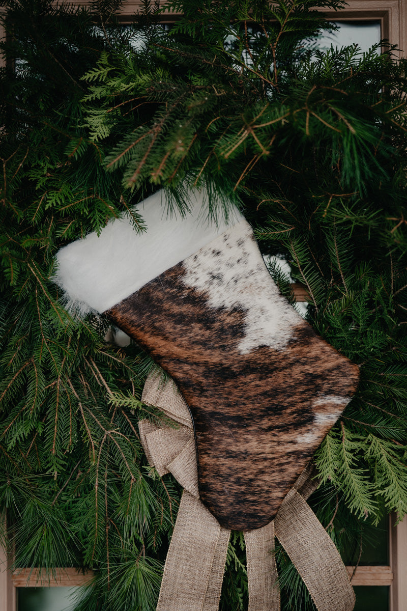 Handmade Cowhide Christmas Stockings