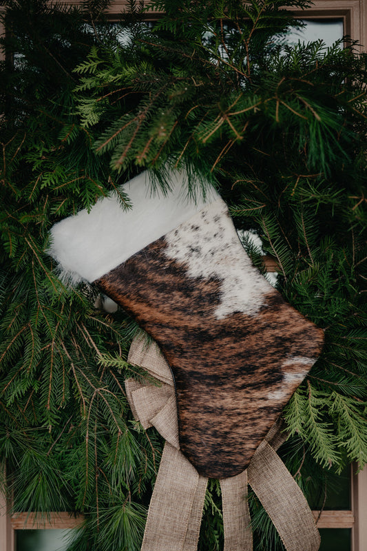 Handmade Cowhide Christmas Stockings