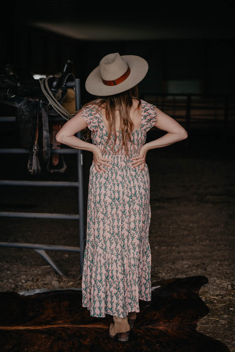 'Kinsley' Ditsy Cactus Print Maxi Dress (XS-XL)