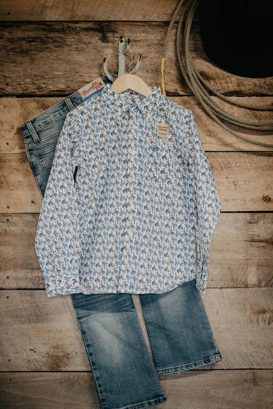 Boys 'Peerce' Long Sleeve Classic Fit Shirt (XS-XL)