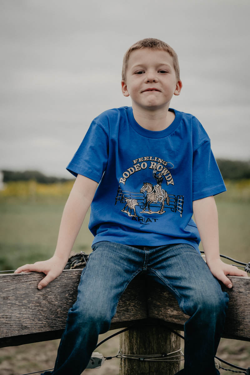 Boy's Blue Ariat Rodeo Rowdy T-shirt