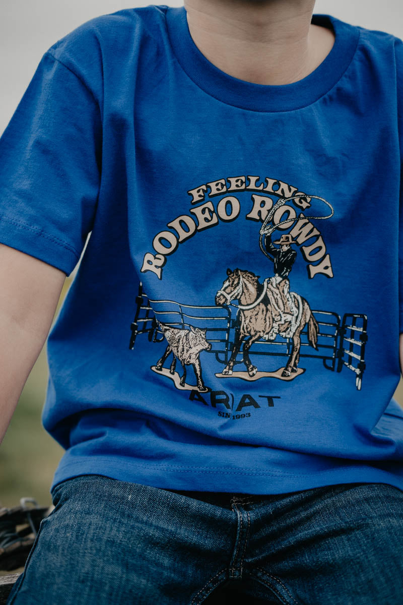 Boy's Blue Ariat Rodeo Rowdy T-shirt