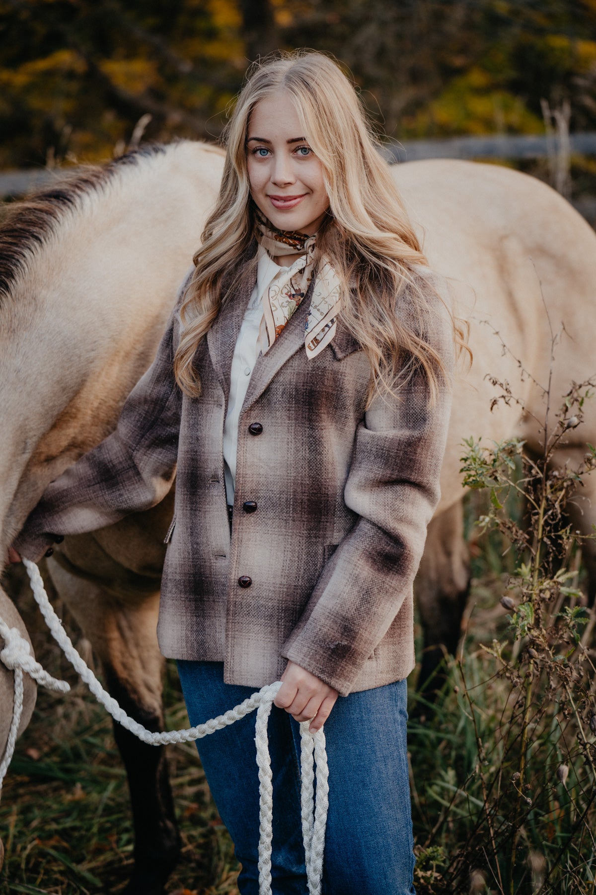 Women's Stetson Wool Plaid Blazer Shacket (S - XL)